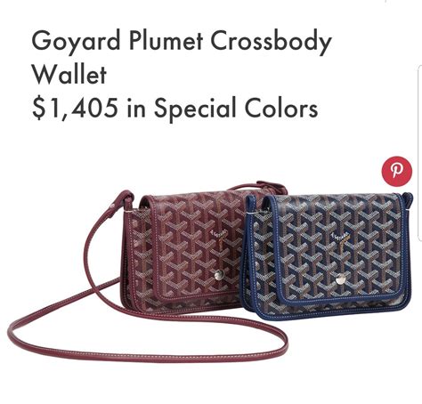 goyard plumet wallet clutch price|plumet purse.